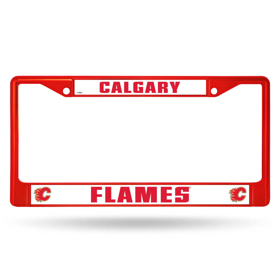 CALGARY FLAMES RED COLORED CHROME FRAME (Rico) - 757 Sports Collectibles