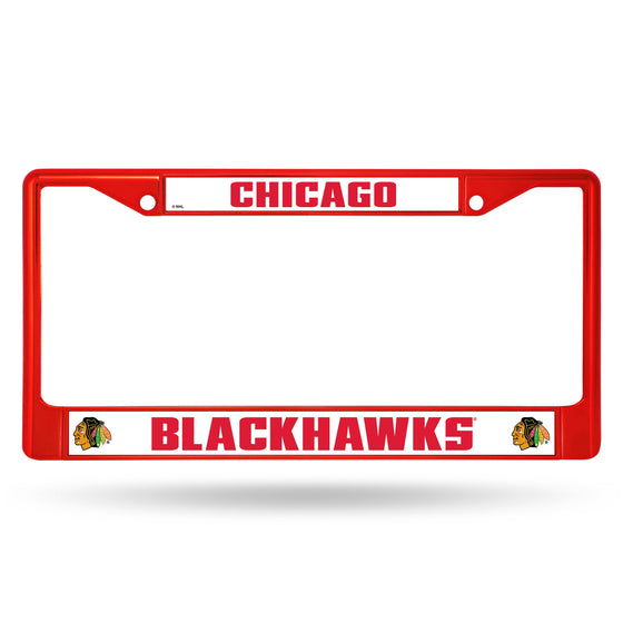 Blackhawks Red Colored Chrome Frame