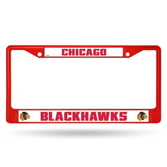 Chicago BLACKHAWKS RED COLORED CHROME FRAME (Rico) - 757 Sports Collectibles