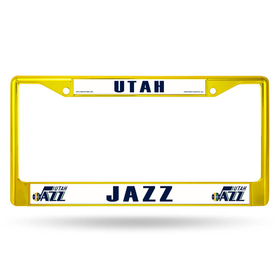 UTAH JAZZ COLORED CHROME FRAME SECONDARY YELLOW (Rico) - 757 Sports Collectibles