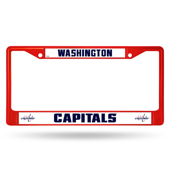 Capitals Red Colored Chrome Frame