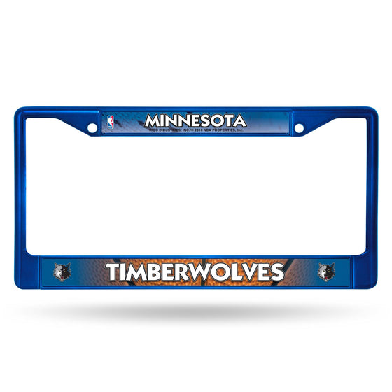 MINNESOTA TIMBERWOLVES BLUE COLORED CHROME FRAME (Rico) - 757 Sports Collectibles