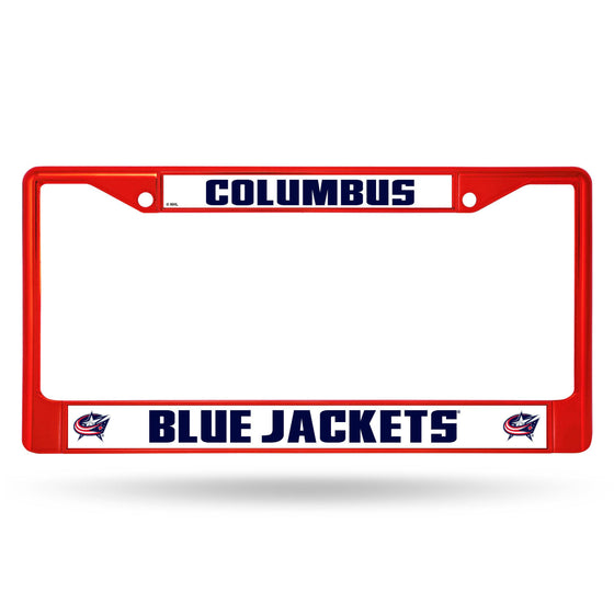 COLUMBUS BLUE JACKETS RED COLORED CHROME FRAME (Rico) - 757 Sports Collectibles