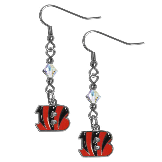 Cincinnati Bengals Crystal Dangle Earrings (SSKG) - 757 Sports Collectibles