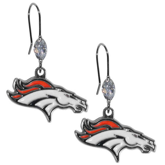 Denver Broncos Crystal Dangle Earrings (SSKG) - 757 Sports Collectibles