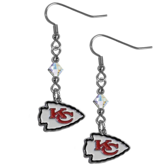 Kansas City Chiefs Crystal Dangle Earrings (SSKG) - 757 Sports Collectibles