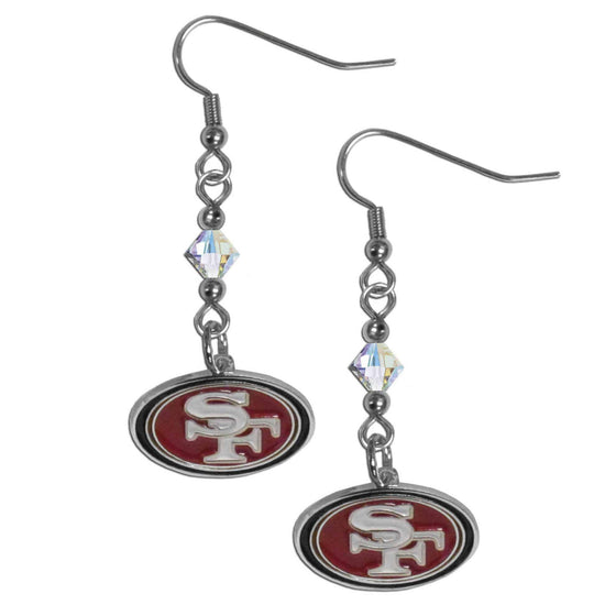 San Francisco 49ers Crystal Dangle Earrings (SSKG) - 757 Sports Collectibles