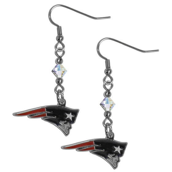 New England Patriots Crystal Dangle Earrings (SSKG) - 757 Sports Collectibles