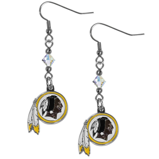 Washington Redskins Crystal Dangle Earrings (SSKG) - 757 Sports Collectibles