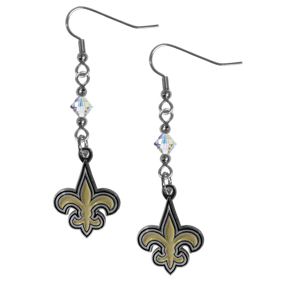 New Orleans Saints Crystal Dangle Earrings (SSKG) - 757 Sports Collectibles
