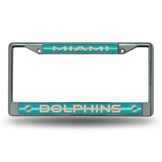 Miami DOLPHINS BLING CHROME FRAME (Rico) - 757 Sports Collectibles