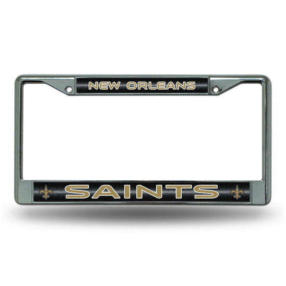 New Orleans SAINTS BLING CHROME FRAME (Rico) - 757 Sports Collectibles