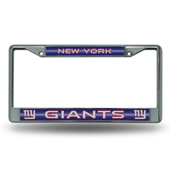 New York NY GIANTS BLING CHROME FRAME (Rico) - 757 Sports Collectibles