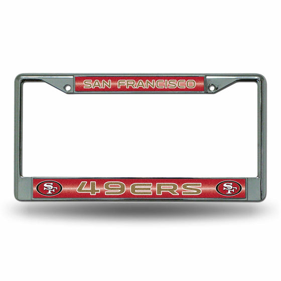 San Francisco 49ERS BLING CHROME FRAME (Rico) - 757 Sports Collectibles