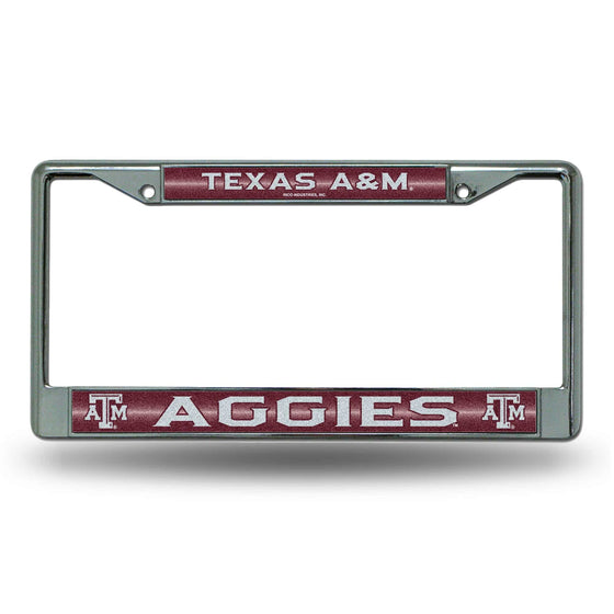 TEXAS A&M Aggies BLING CHROME FRAME (Rico) - 757 Sports Collectibles