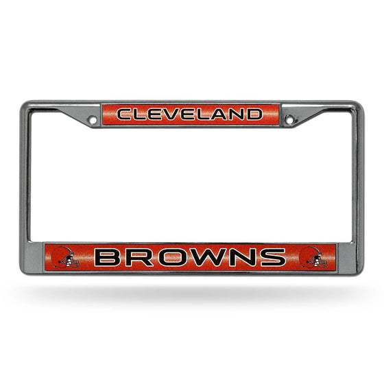 Cleveland BROWNS BLING CHROME FRAME (Rico) - 757 Sports Collectibles