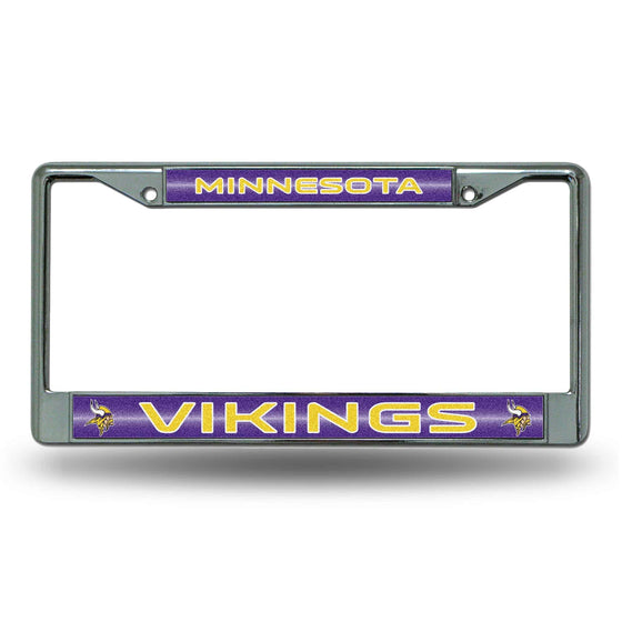 Minnesota VIKINGS BLING CHROME FRAME (Rico) - 757 Sports Collectibles