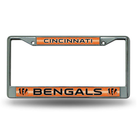 Cincinnati BENGALS BLING CHROME FRAME (Rico) - 757 Sports Collectibles