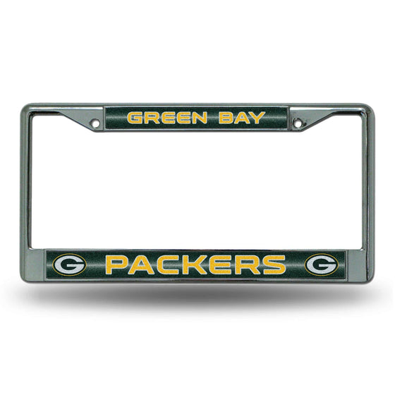 Green Bay PACKERS BLING CHROME FRAME (Rico) - 757 Sports Collectibles