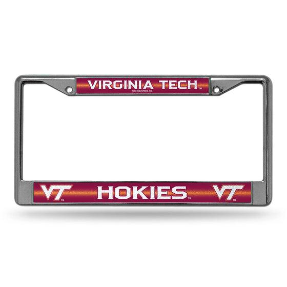 VIRGINIA TECH VT Hokies BLING CHROME FRAME (Rico) - 757 Sports Collectibles