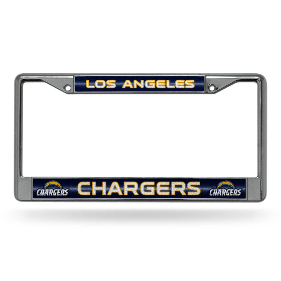 LOS ANGELES CHARGERS BLING CHROME FRAME (Rico) - 757 Sports Collectibles