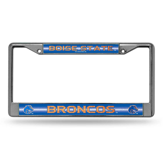 BOISE STATE BSU Broncos BLING CHROME FRAME (Rico) - 757 Sports Collectibles