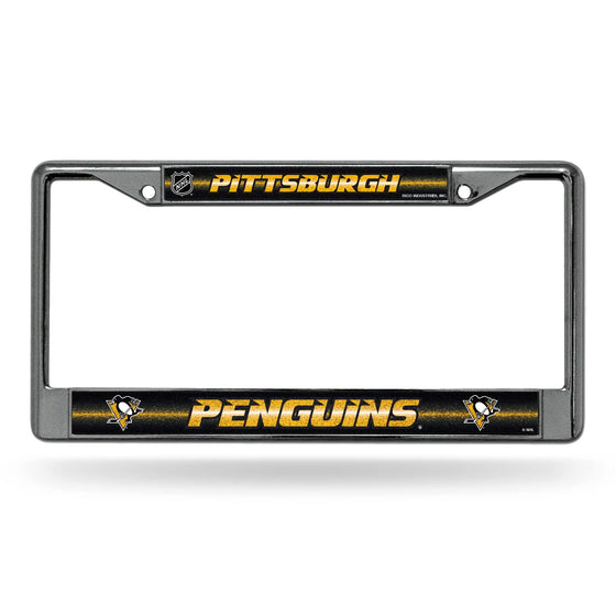 Pittsburgh PENGUINS BLING CHROME FRAME (Rico) - 757 Sports Collectibles