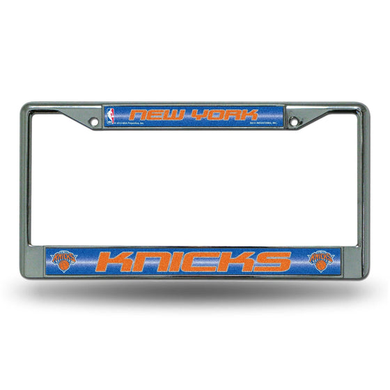 NEW YORK KNICKS BLING CHROME FRAME (Rico) - 757 Sports Collectibles