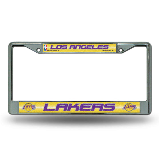 LOS ANGELES LAKERS BLING CHROME FRAME (Rico) - 757 Sports Collectibles