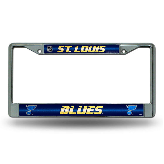 ST LOUIS BLUES BLING CHROME FRAME (Rico) - 757 Sports Collectibles