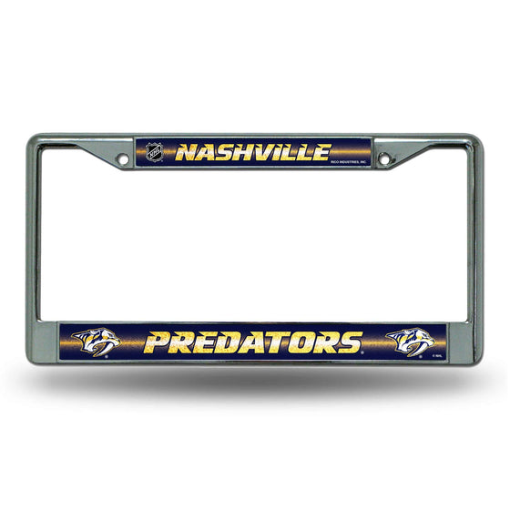 NASHVILLE PREDATORS BLING CHROME FRAME (Rico) - 757 Sports Collectibles