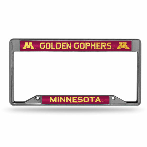UNIVERSITY OF MINNESOTA INVERTED BLING CHROME FRAME (Rico) - 757 Sports Collectibles