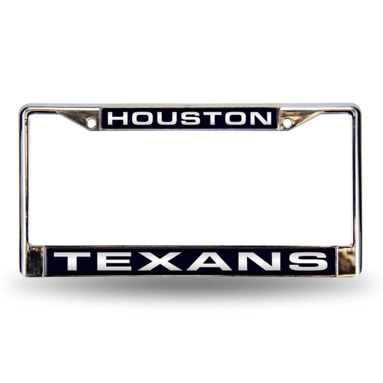 Houston TEXANS BLUE LASER CHROME FRAME (Rico) - 757 Sports Collectibles