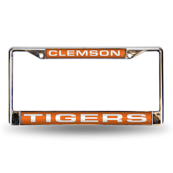 CLEMSON Tigers ORANGE LASER CHROME FRAME (Rico) - 757 Sports Collectibles