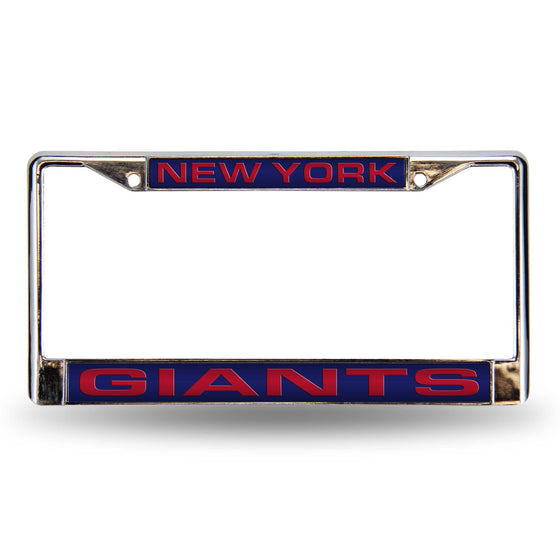 New York NY GIANTS BLUE LASER CHROME FRAME (Rico) - 757 Sports Collectibles