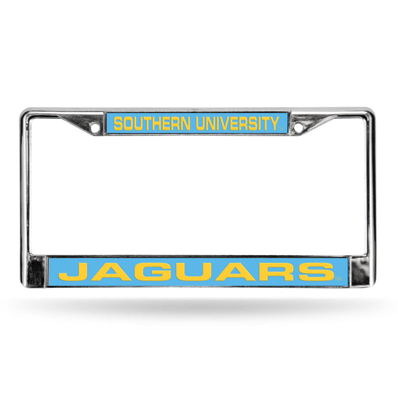 SOUTHERN UNIVERSITY BLUE LASER CHROME FRAME (Rico) - 757 Sports Collectibles