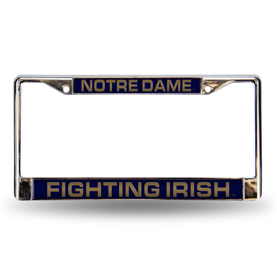 NOTRE DAME BLUE LASER CHROME FRAME (Rico) - 757 Sports Collectibles