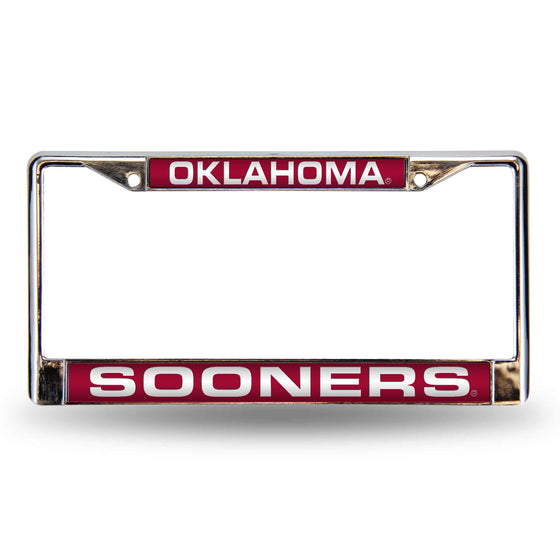 OKLAHOMA RED LASER CHROME FRAME (Rico) - 757 Sports Collectibles