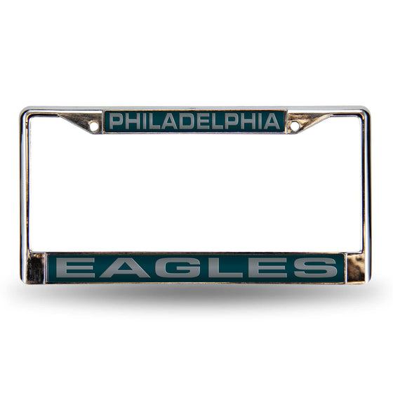 PHILADELPHIA EAGLES GREEN LASER CHROME FRAME (Rico) - 757 Sports Collectibles