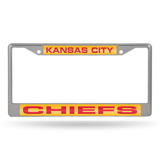 Kansas City CHIEFS LASER CHROME FRAME (Rico) - 757 Sports Collectibles