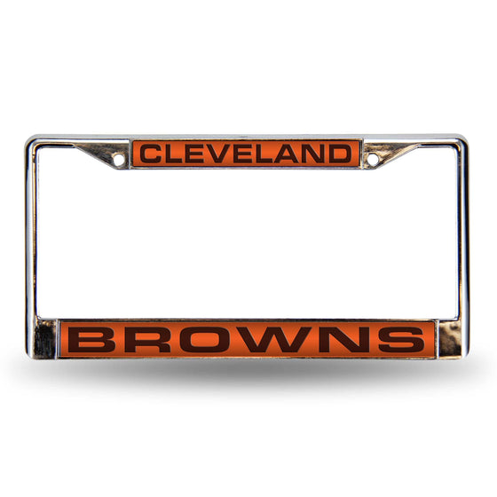 Cleveland BROWNS ORANGE LASER CHROME FRAME (Rico)