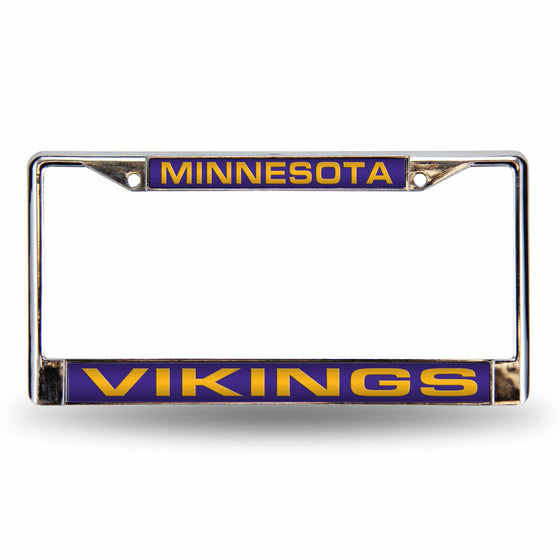 Minnesota VIKINGS PURPLE LASER CHROME FRAME (Rico) - 757 Sports Collectibles