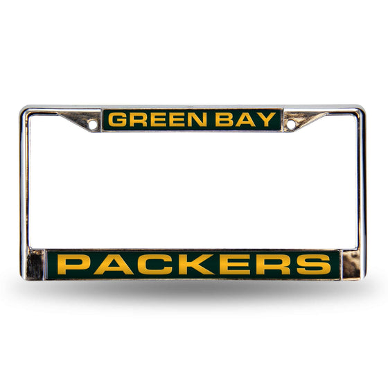 Green Bay PACKERS GREEN LASER CHROME FRAME - 757 Sports Collectibles