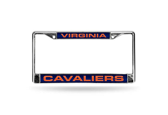 VIRGINIA UVA CAVALIERS LASER CUT CHROME LICENSE PLATE FRAME - 757 Sports Collectibles