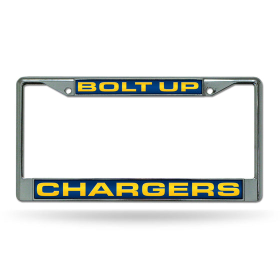 LOS ANGELES CHARGERS "BOLT UP" LASER CHROME FRAME (Rico)