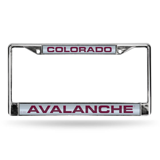 AVALANCHE ® LASER CHROME FRAME  - SILVER BACKGROUND WITH MAROON LETTERS (Rico) - 757 Sports Collectibles