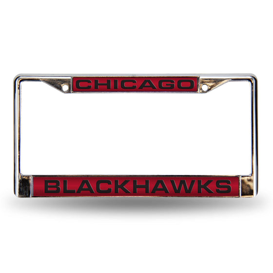 Chicago BLACKHAWKS RED LASER CHROME FRAME (Rico) - 757 Sports Collectibles