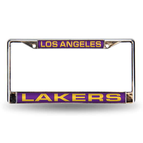 LOS ANGELES LAKERS PURPLE LASER CHROME FRAME (Rico) - 757 Sports Collectibles