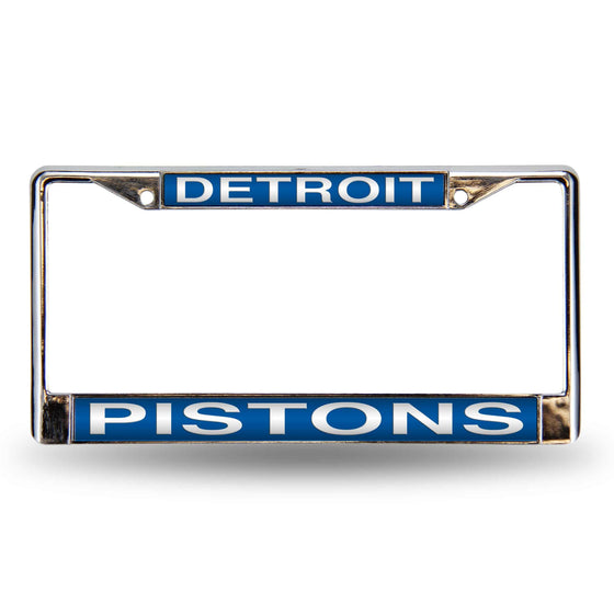 Detroit Pistons BLUE LASER CHROME FRAME (Rico) - 757 Sports Collectibles