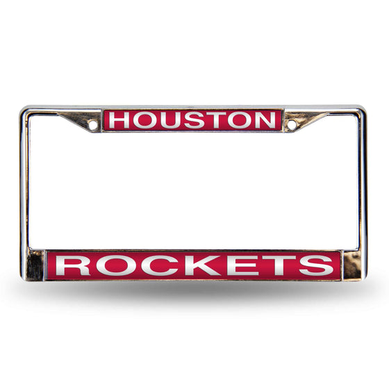 HOUSTON ROCKETS RED LASER CHROME FRAME (Rico) - 757 Sports Collectibles